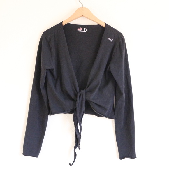 puma mahanuala tie front wrap top cotton - Picture 1 of 9